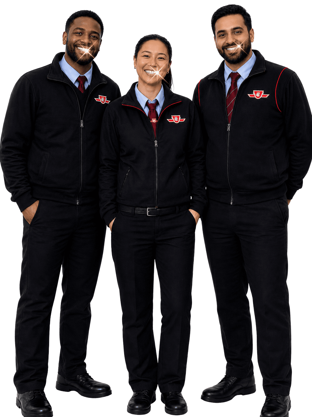 Three TTC employees in uniform